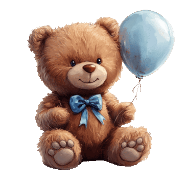 bear blue balloon